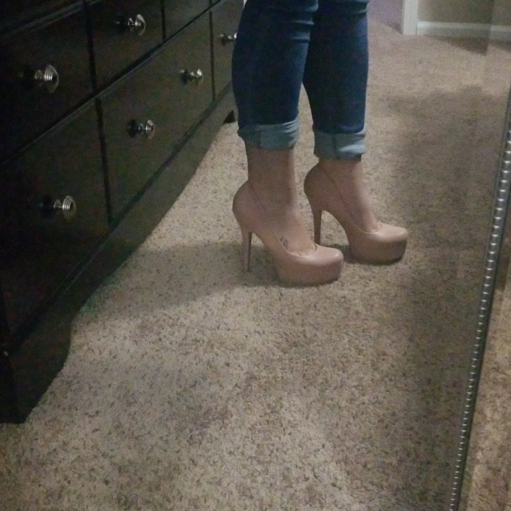 Women's high heels blush pink size 7